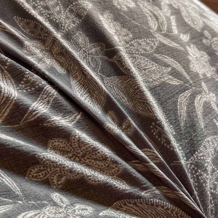 91家纺网 家纺一手货源 找家纺 艺玲家纺 2025新款加厚高克重原麻复古风亚麻印花四件套 青黛