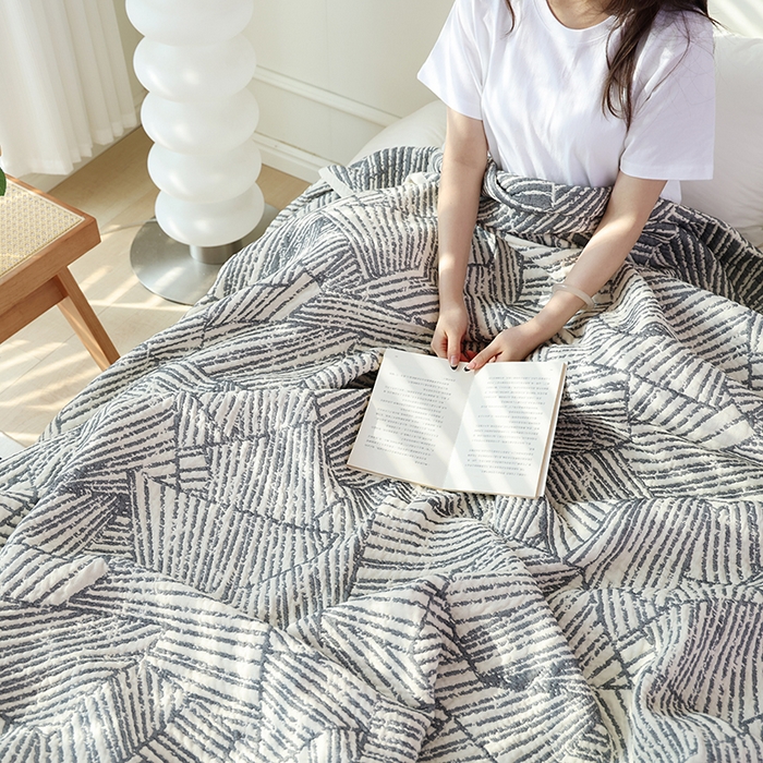 91家纺网 家纺一手货源 找家纺 朴尔家纺-毛巾被 2024新品全棉水洗预缩加厚六层纱布毛巾被 炫动时光