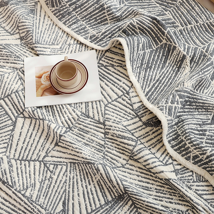 91家纺网 家纺一手货源 找家纺 朴尔家纺-毛巾被 2024新品全棉水洗预缩加厚六层纱布毛巾被 炫动时光