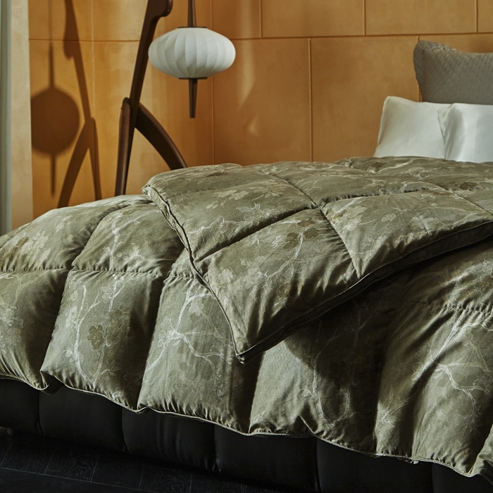 91家纺网 家纺一手货源 找家纺 暖羽屋羽绒馆 2025新款水墨 羽绒被子 95白鹅绒丝被芯  古典中国风 加厚羽毛被2米婚庆 X 水墨江南