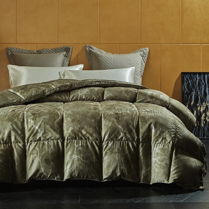 91家纺网 家纺一手货源 找家纺 暖羽屋羽绒馆 2025新款水墨 羽绒被子 95白鹅绒丝被芯  古典中国风 加厚羽毛被2米婚庆 X 水墨江南