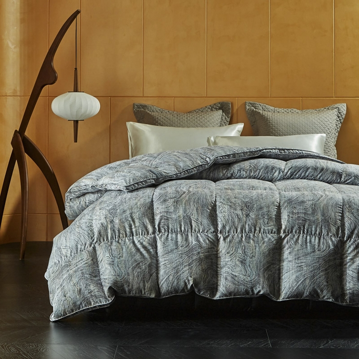 91家纺网 家纺一手货源 找家纺 （总）暖羽屋羽绒馆 2025新款国标95白鸭绒被芯 拉斐尔羽绒被子 双人婚庆加厚冬被 春秋被2米