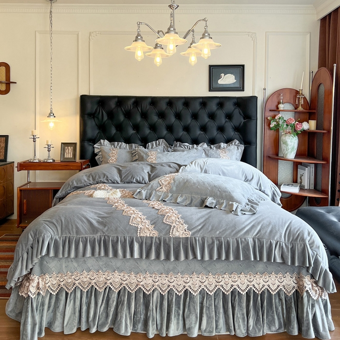 91家纺网 家纺一手货源 找家纺 （总）瑞宝 2025新款宝宝绒床盖四件套-北欧风情（控价 308起）