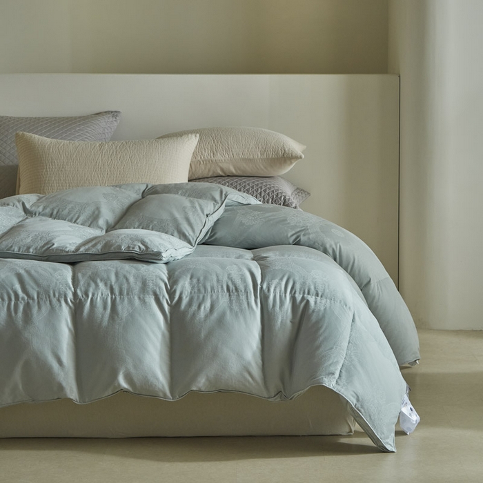 91家纺网 家纺一手货源 找家纺 （总）暖羽屋羽绒馆 2025新款绒子95白鸭绒60纯棉大提花羽绒被芯 羽绒被子 双人加厚冬被春秋被普希斯系列