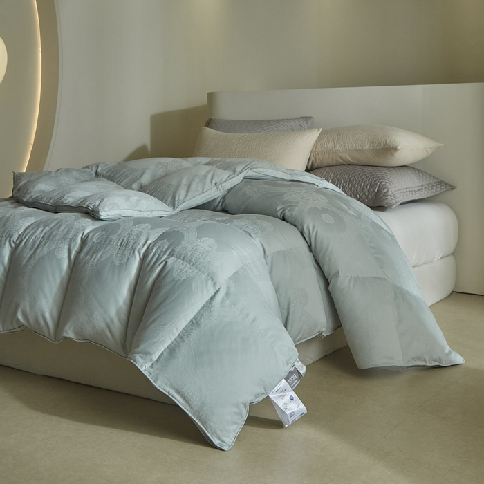 91家纺网 家纺一手货源 找家纺 （总）暖羽屋羽绒馆 2025新款绒子95白鸭绒60纯棉大提花羽绒被芯 羽绒被子 双人加厚冬被春秋被普希斯系列