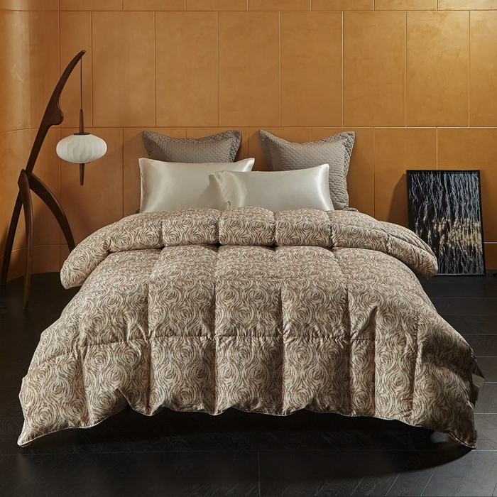 91家纺网 家纺一手货源 找家纺 （总）暖羽屋羽绒馆 2025新款鹅绒丝被芯 约瑟夫羽绒被子1.8米床 双人冬被 加厚春秋被