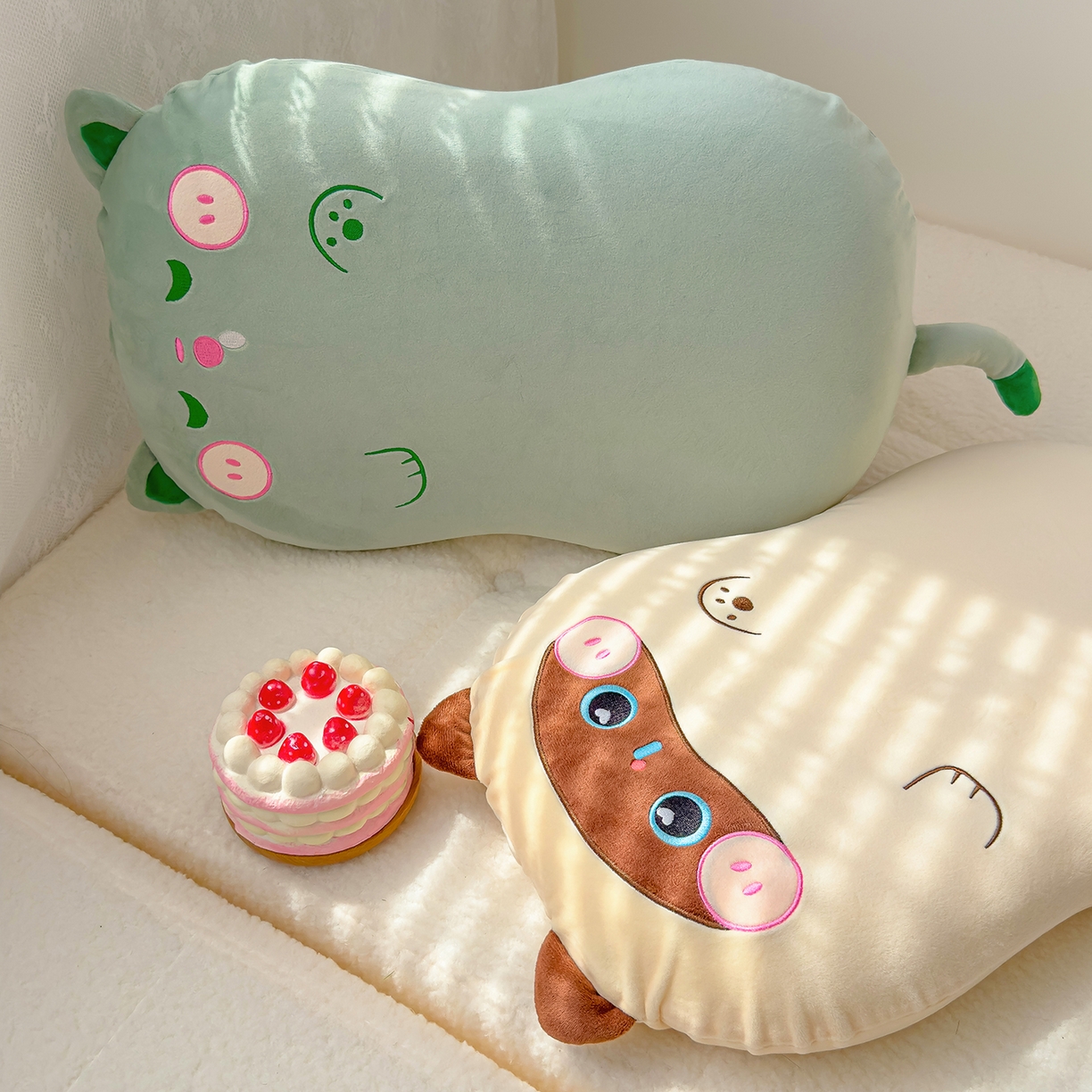 91家纺网 家纺一手货源 找家纺 诺可 2025新款绒款猫肚枕记忆枕枕头枕芯-招财猫 招财猫-黄+咖