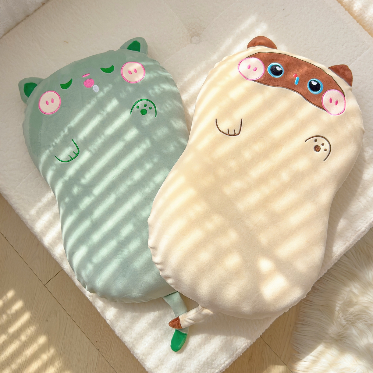 91家纺网 家纺一手货源 找家纺 诺可 2025新款绒款猫肚枕记忆枕枕头枕芯-招财猫 招财猫-黄+咖