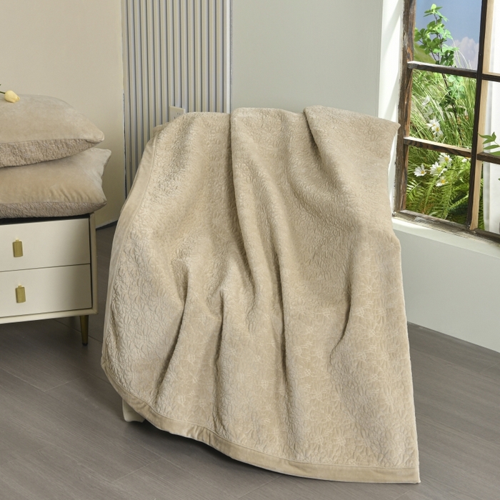 91家纺网 家纺一手货源 找家纺 源舜家纺 2025新款天丝棉婴儿绒双面单床盖 天丝棉卡其