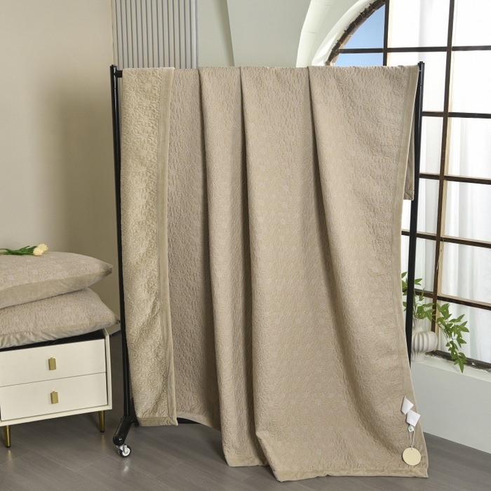 91家纺网 家纺一手货源 找家纺 源舜家纺 2025新款天丝棉婴儿绒双面单床盖 天丝棉卡其