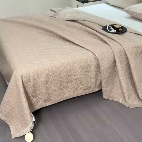 91家纺网 家纺一手货源 找家纺 源舜家纺 2025新款天丝棉婴儿绒双面单床盖 天丝棉卡其