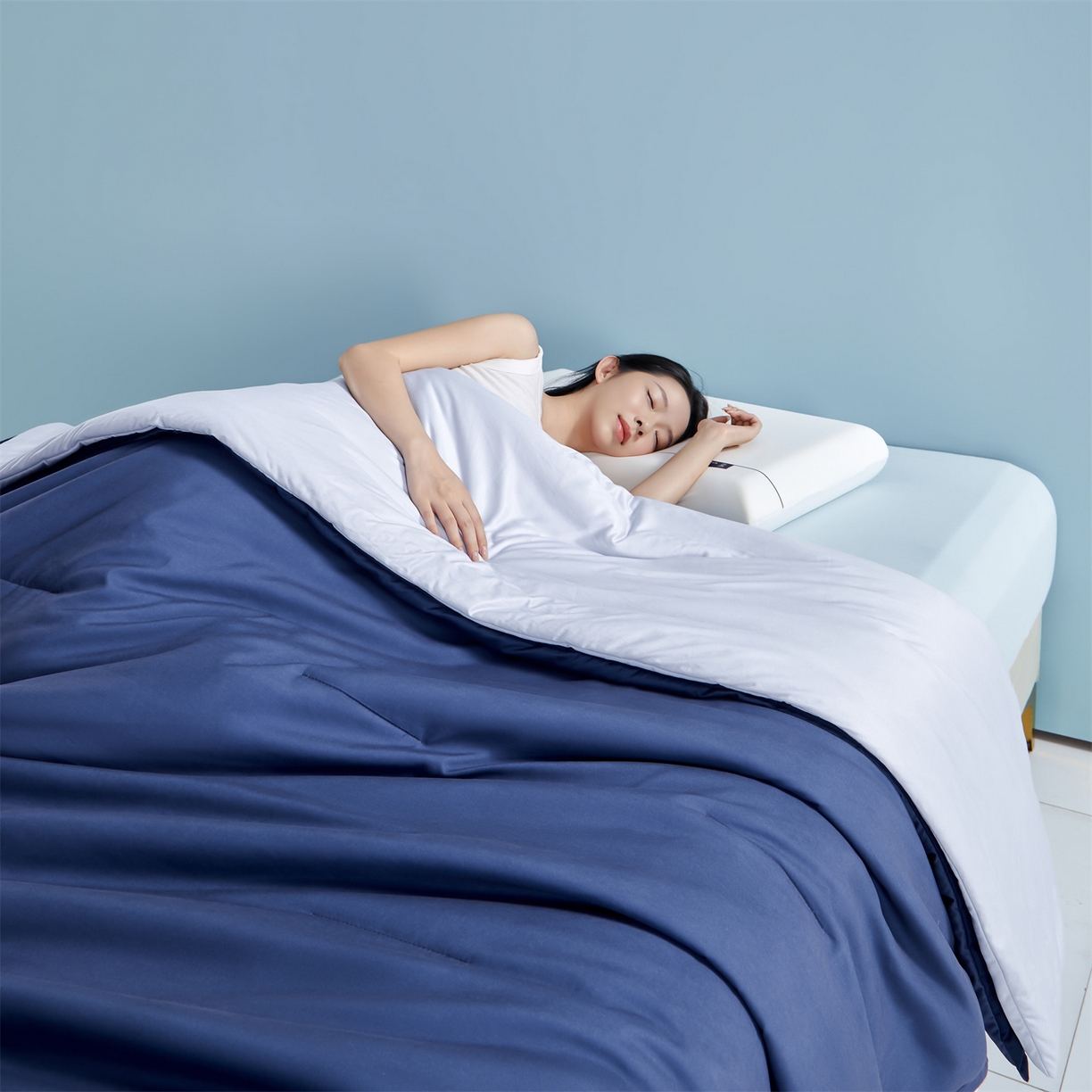 小燕燕  2025年新款亚朵子母被PRO2.0同款被子被芯控温保暖春秋被冬被 深睡蓝