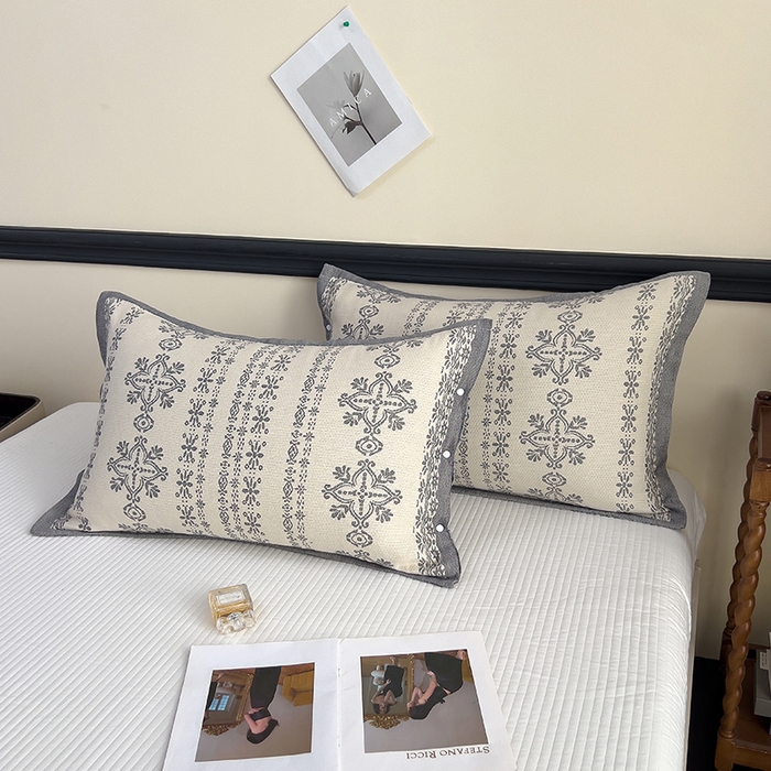 91家纺网 家纺一手货源 找家纺 （总）悦然毛巾被 2025新款四层纱全棉纱布枕套