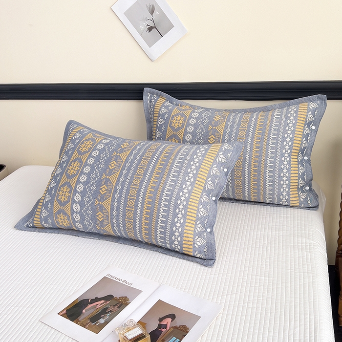 91家纺网 家纺一手货源 找家纺 （总）悦然毛巾被 2025新款四层纱全棉纱布枕套