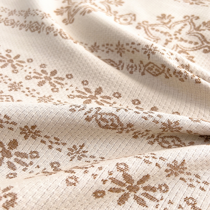 91家纺网 家纺一手货源 找家纺 悦然毛巾被 2025新款四层纱全棉纱布枕套 丝路花语-咖