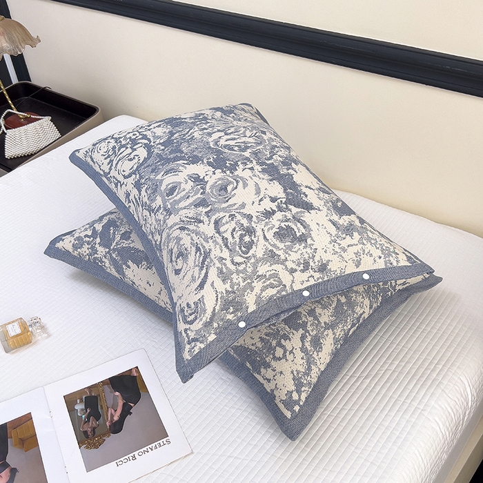 91家纺网 家纺一手货源 找家纺 悦然毛巾被 2025新款四层纱全棉纱布枕套 林海雪原