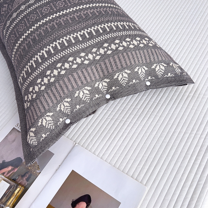 91家纺网 家纺一手货源 找家纺 悦然毛巾被 2025新款四层纱全棉纱布枕套 米亚灰