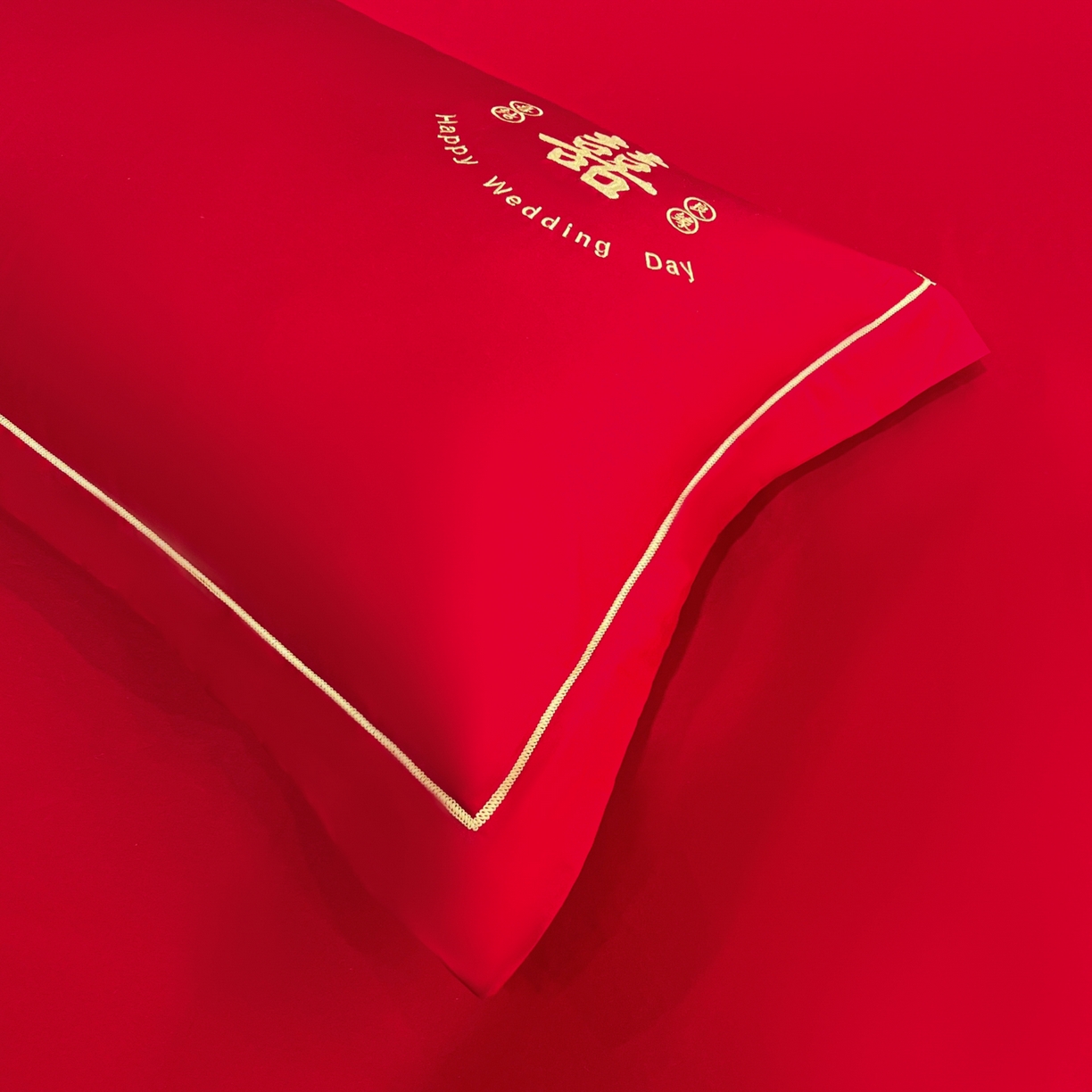 91家纺网 家纺一手货源 找家纺 （总）极梦家纺 2025新款轻奢简约水洗磨毛婚庆系列单品床单大红床单