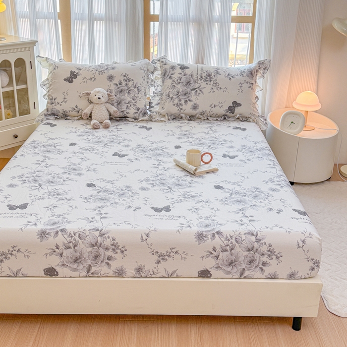 91家纺网 家纺一手货源 找家纺 （总）爱妮玖玖 2025新款全棉印花床笠单层