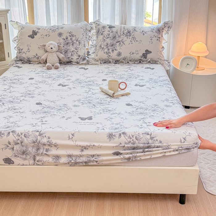 91家纺网 家纺一手货源 找家纺 （总）爱妮玖玖 2025新款全棉印花床笠单层