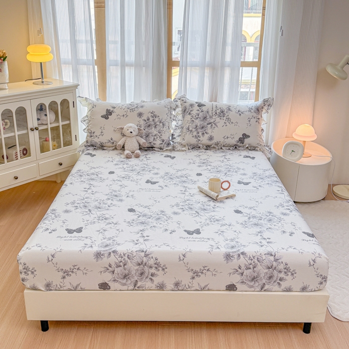 91家纺网 家纺一手货源 找家纺 （总）爱妮玖玖 2025新款全棉印花床笠单层