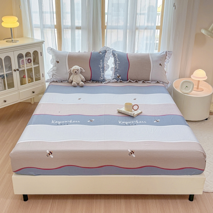 91家纺网 家纺一手货源 找家纺 （总）爱妮玖玖 2025新款全棉印花床笠单层