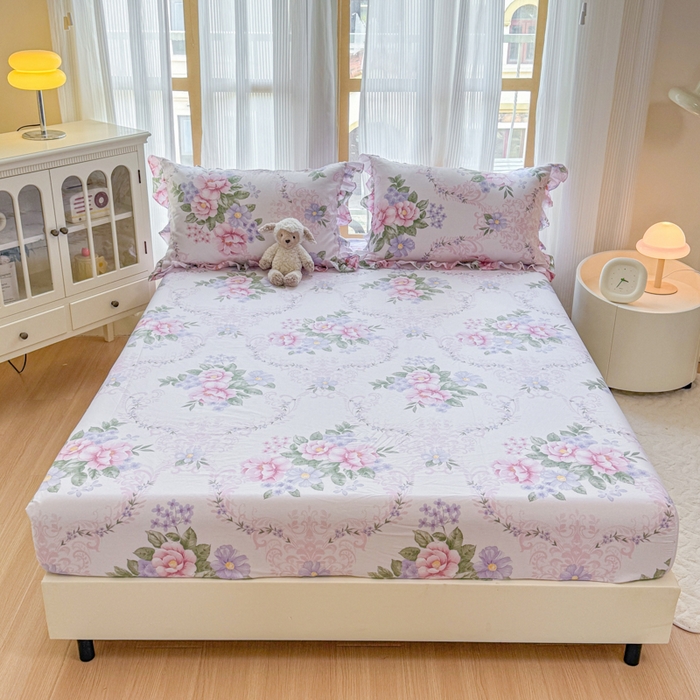 91家纺网 家纺一手货源 找家纺 （总）爱妮玖玖 2025新款全棉印花床笠单层