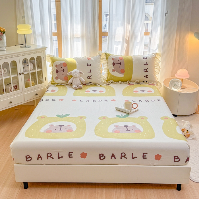 91家纺网 家纺一手货源 找家纺 （总）爱妮玖玖 2025新款全棉印花床笠单层