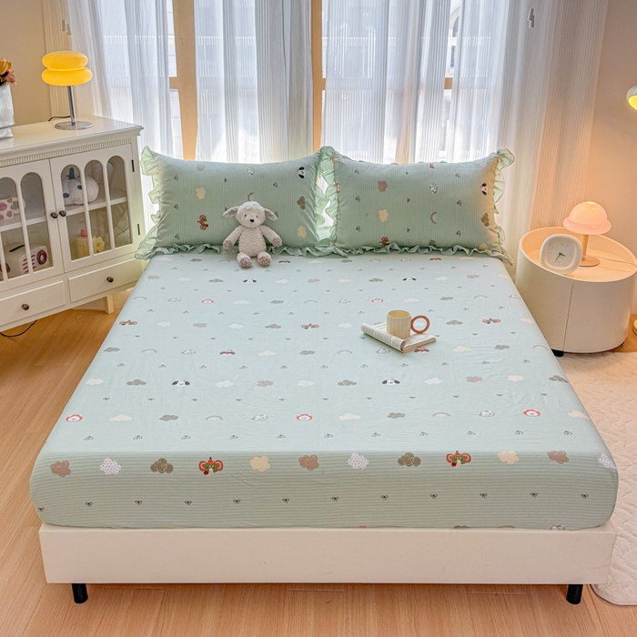 91家纺网 家纺一手货源 找家纺 （总）爱妮玖玖 2025新款全棉印花床笠单层