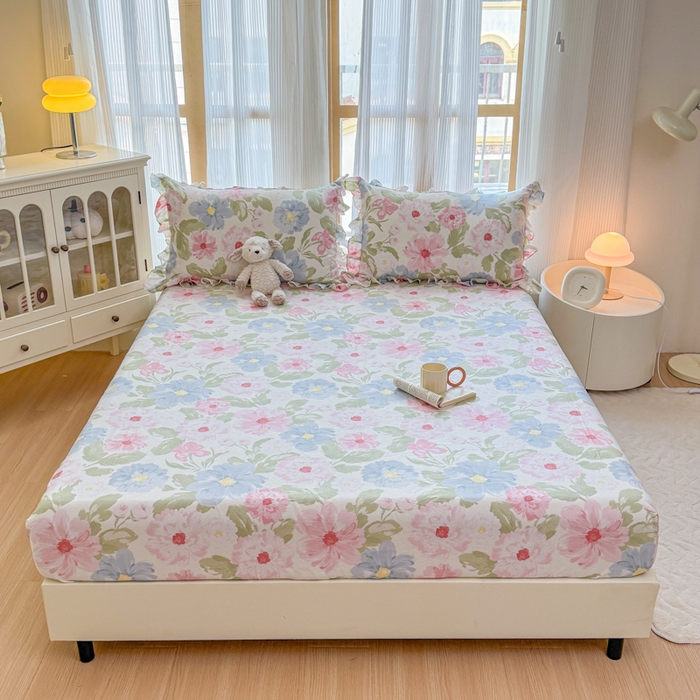 91家纺网 家纺一手货源 找家纺 （总）爱妮玖玖 2025新款全棉印花床笠单层