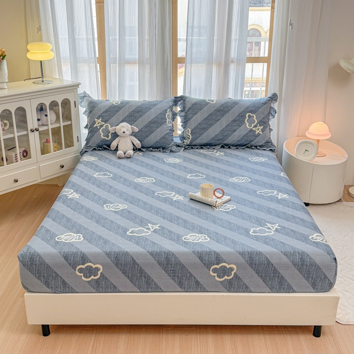 91家纺网 家纺一手货源 找家纺 （总）爱妮玖玖 2025新款全棉印花床笠单层