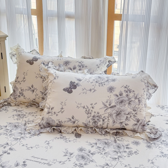 91家纺网 家纺一手货源 找家纺 （总）爱妮玖玖 2025新款全棉系列小白边花边单层枕