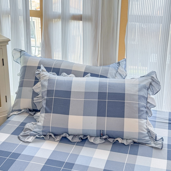 91家纺网 家纺一手货源 找家纺 （总）爱妮玖玖 2025新款全棉系列小白边花边单层枕