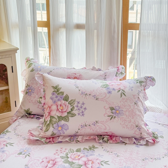 91家纺网 家纺一手货源 找家纺 （总）爱妮玖玖 2025新款全棉系列小白边花边单层枕