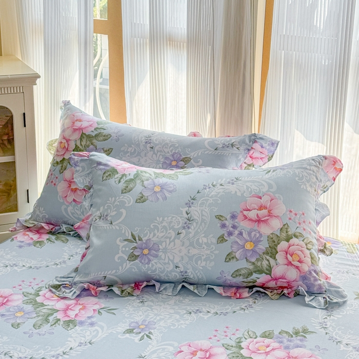 91家纺网 家纺一手货源 找家纺 （总）爱妮玖玖 2025新款全棉系列小白边花边单层枕