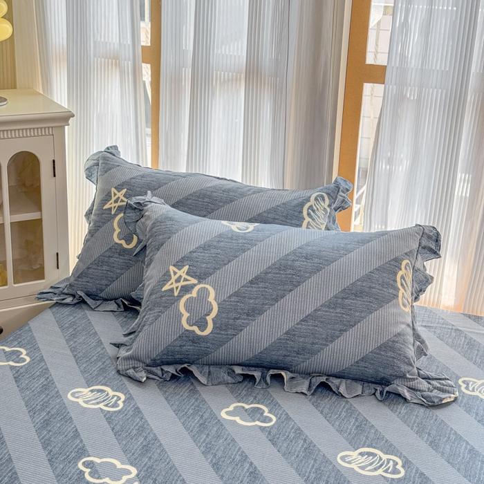 91家纺网 家纺一手货源 找家纺 （总）爱妮玖玖 2025新款全棉系列小白边花边单层枕