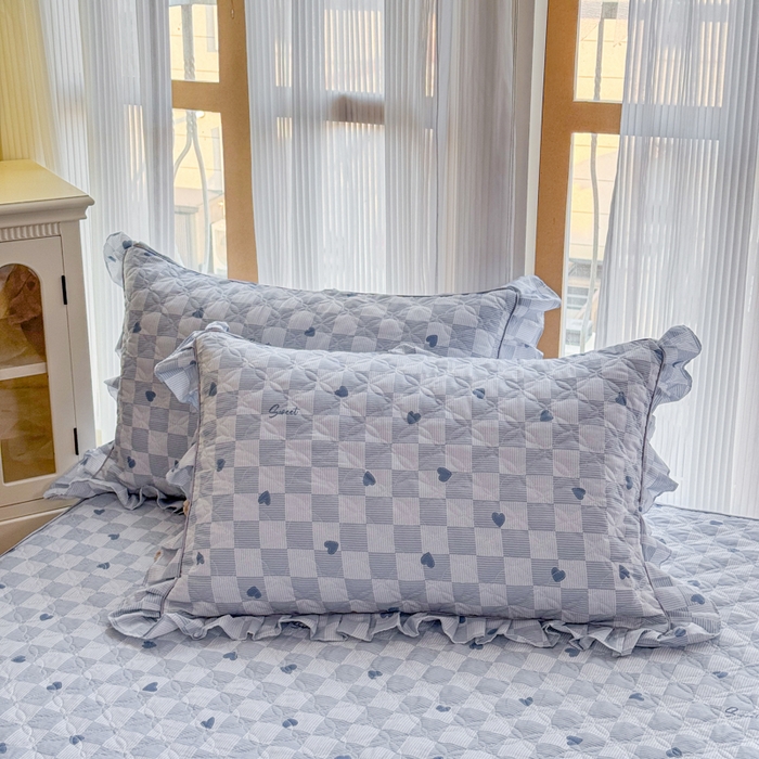 91家纺网 家纺一手货源 找家纺 （总）爱妮玖玖 2025新款全棉小白花边夹棉枕