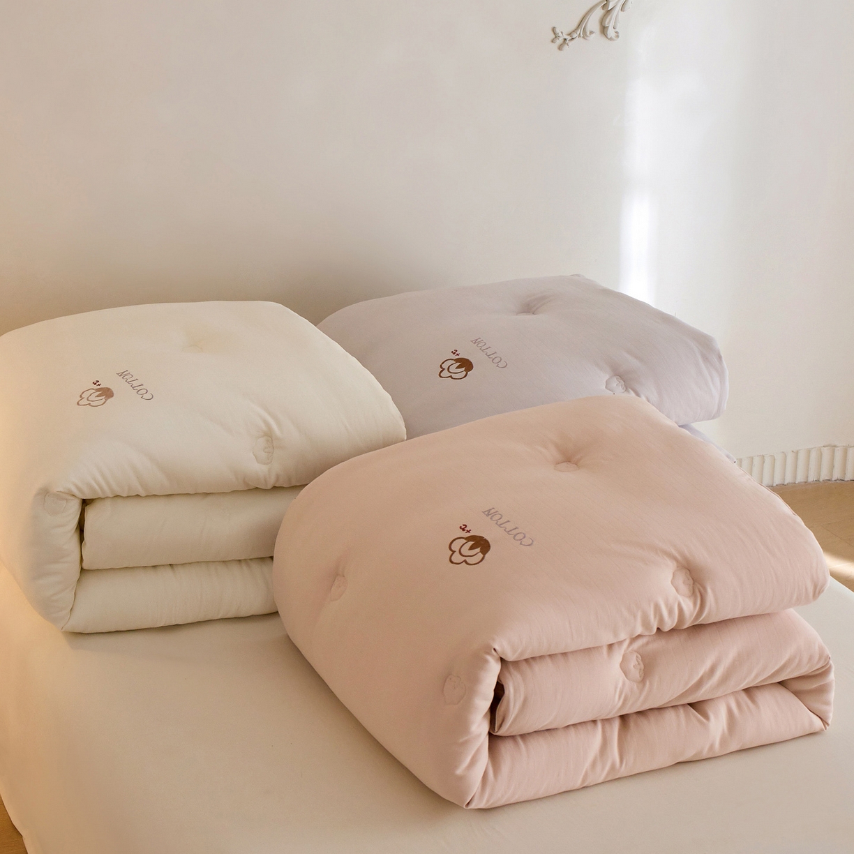 91家纺网 家纺一手货源 找家纺 （总）莱福仕家纺 2025新款超柔双层纱新疆棉花被被子被芯