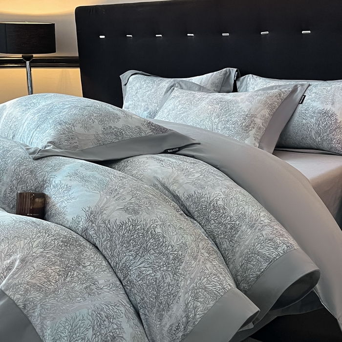 91家纺网 家纺一手货源 找家纺 博纳家纺 2025新款全棉纯棉磨毛数码印花四件套 北岛林