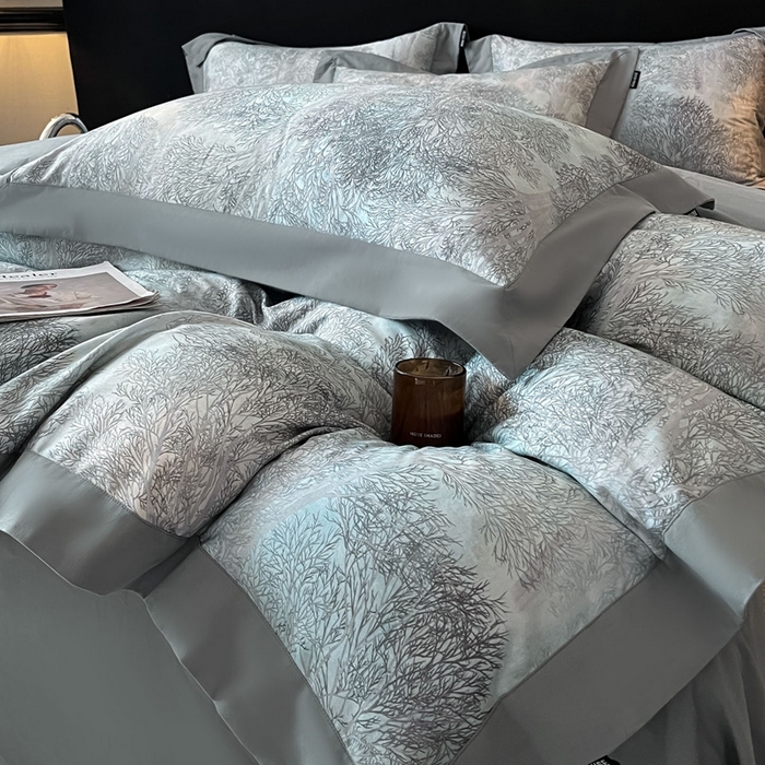 91家纺网 家纺一手货源 找家纺 博纳家纺 2025新款全棉纯棉磨毛数码印花四件套 北岛林