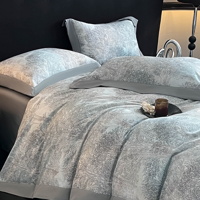 91家纺网 家纺一手货源 找家纺 博纳家纺 2025新款全棉纯棉磨毛数码印花四件套 北岛林