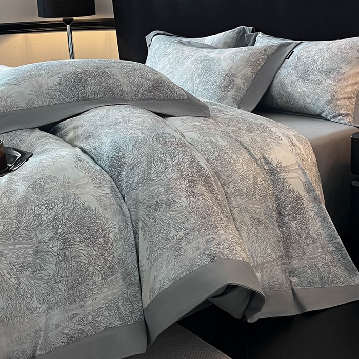 91家纺网 家纺一手货源 找家纺 博纳家纺 2025新款全棉纯棉磨毛数码印花四件套 北岛林