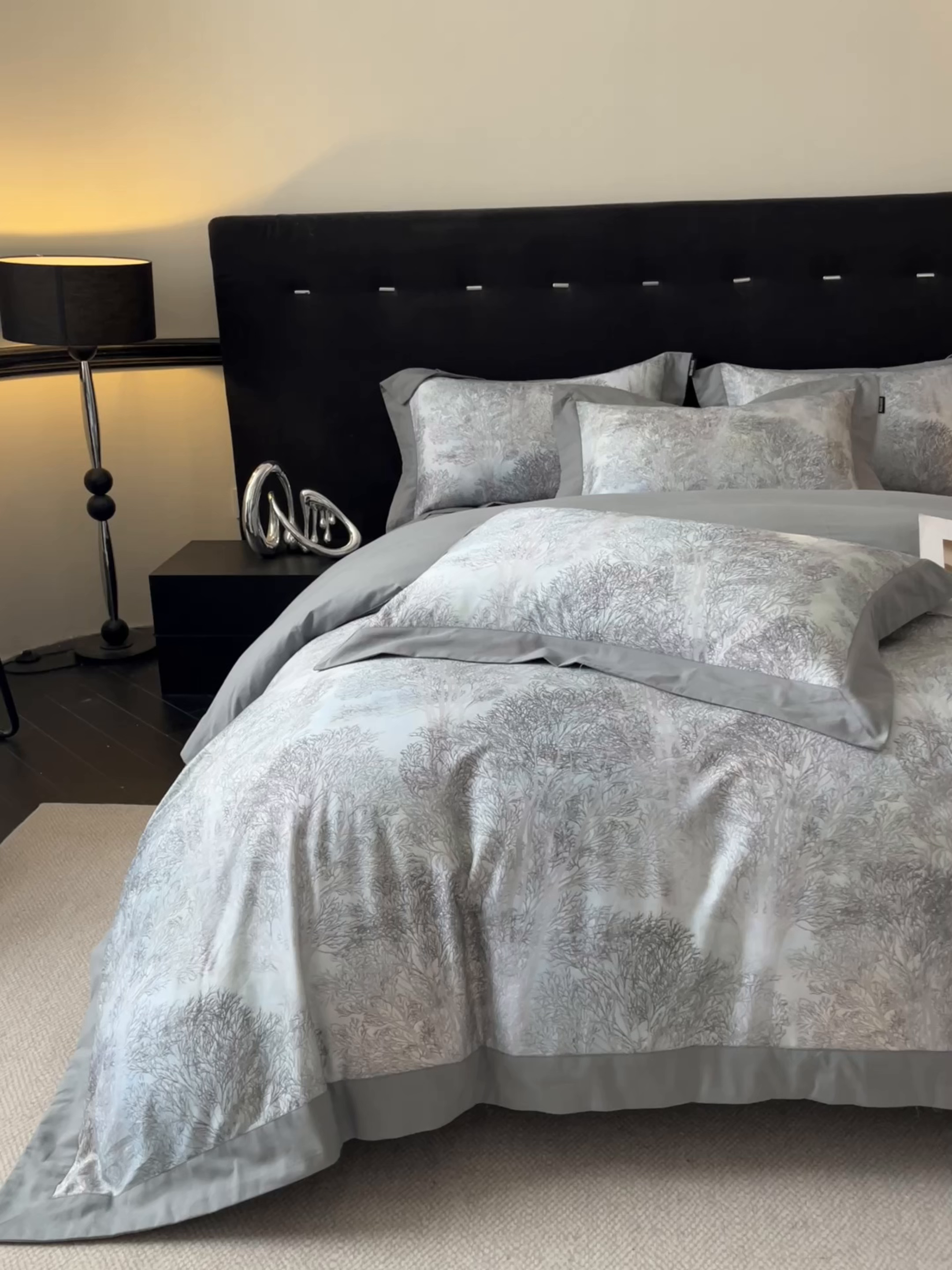 91家纺网 家纺一手货源 找家纺 博纳家纺 2025新款全棉纯棉磨毛数码印花四件套 北岛林