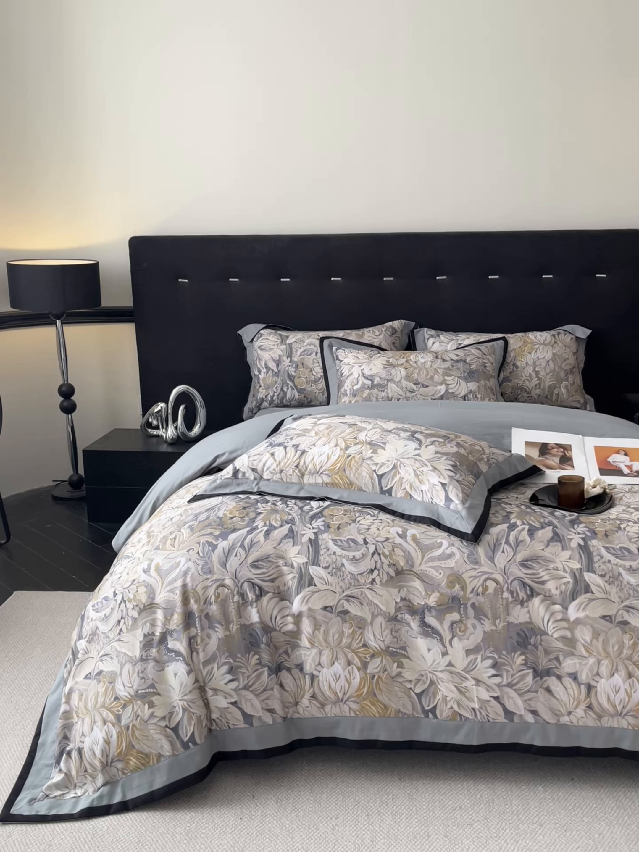 91家纺网 家纺一手货源 找家纺 博纳家纺 2025新款全棉纯棉磨毛数码印花四件套 秋意浓