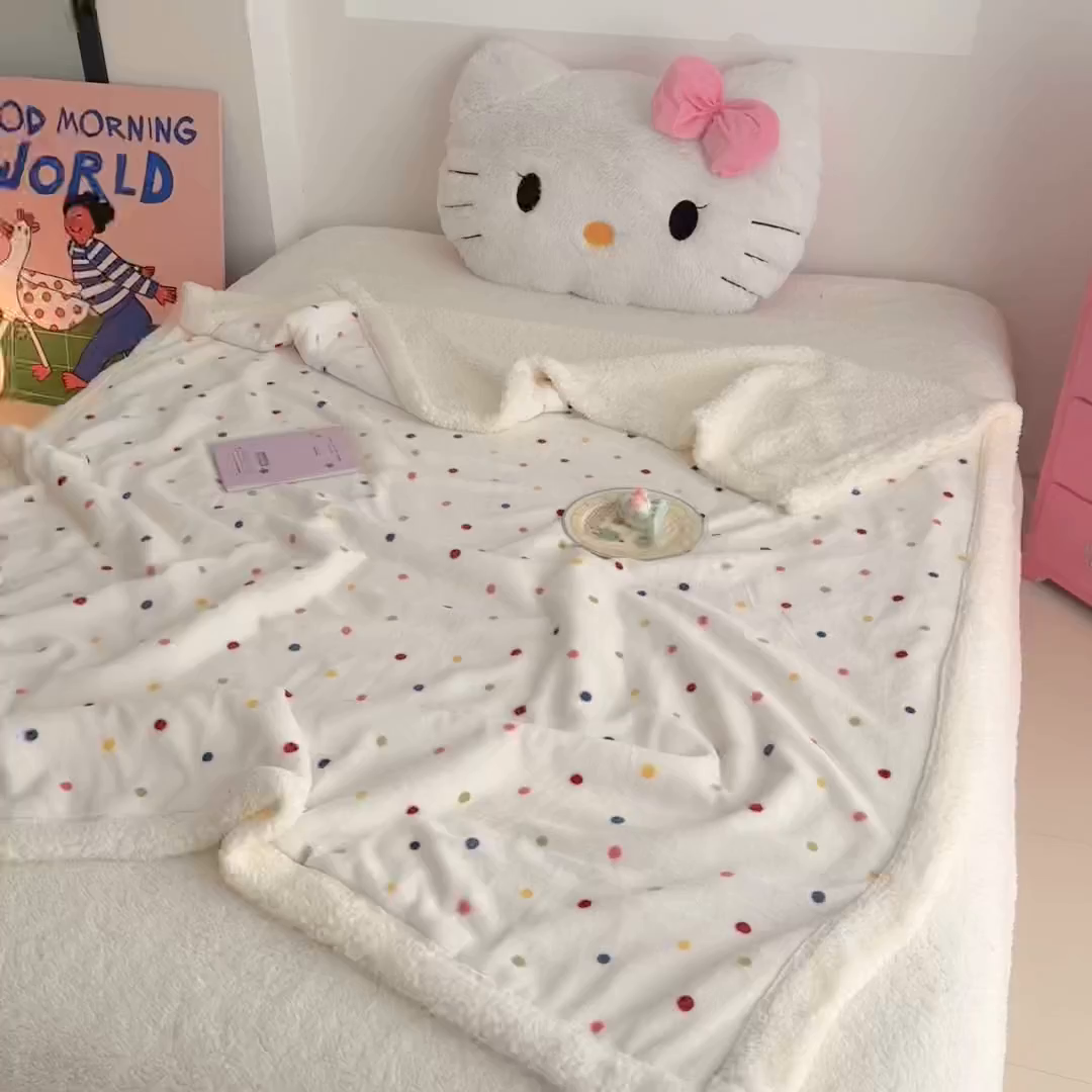 91家纺网 家纺一手货源 找家纺 （总）艾特你 2025新款ins羊羔绒牛奶绒可被套休闲毯单被套-毯子图