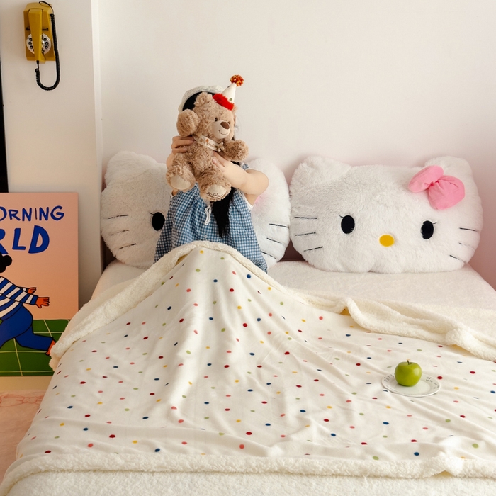 91家纺网 家纺一手货源 找家纺 （总）艾特你 2025新款ins羊羔绒牛奶绒可被套休闲毯单被套-毯子图