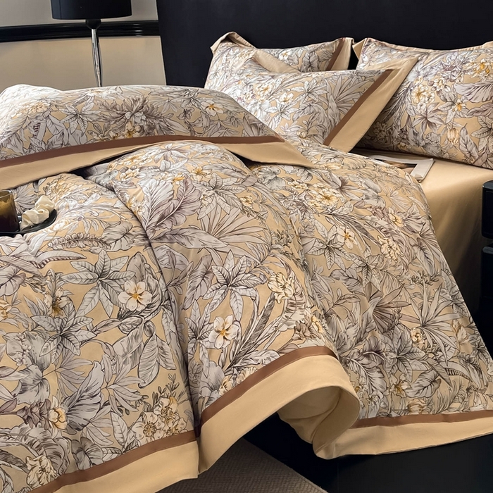 91家纺网 家纺一手货源 找家纺 博纳家纺 2025新款全棉纯棉磨毛数码印花四件套 塔塔庄园