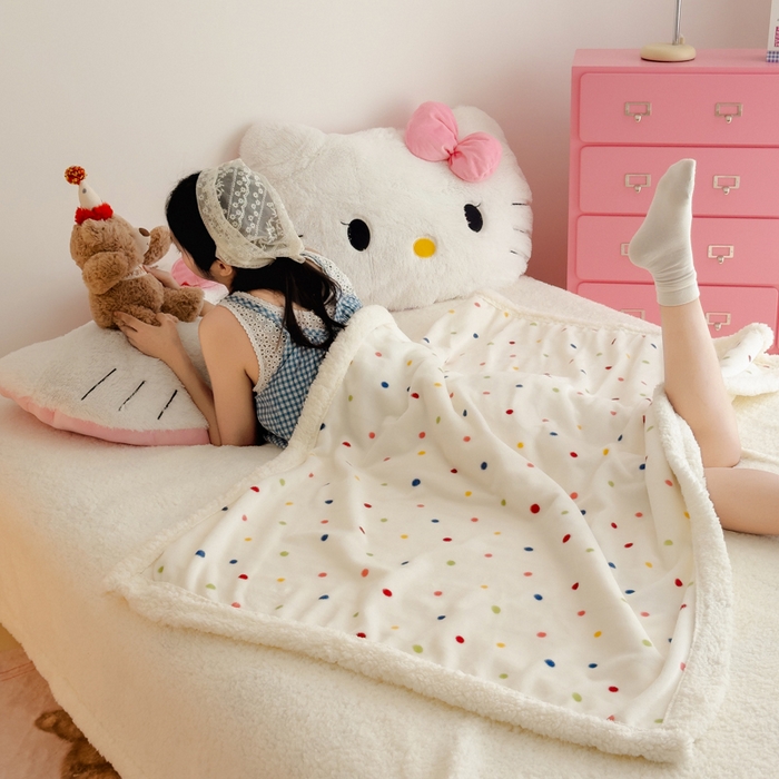 91家纺网 家纺一手货源 找家纺 （总）艾特你 2025新款ins羊羔绒牛奶绒可被套休闲毯单被套-毯子图