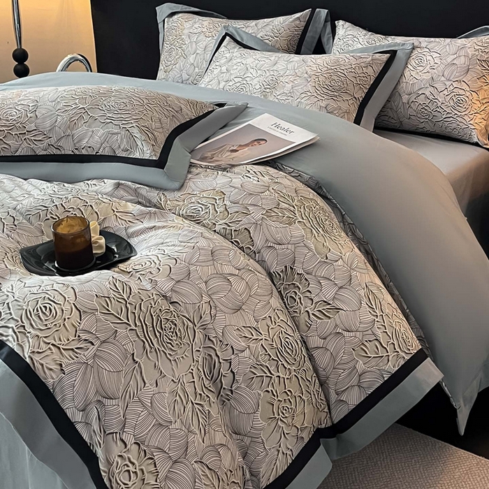 博纳家纺 2025新款全棉纯棉磨毛数码印花四件套 印象派