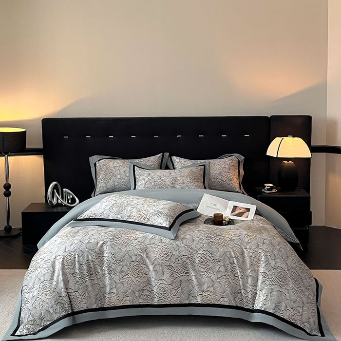 91家纺网 家纺一手货源 找家纺 博纳家纺 2025新款全棉纯棉磨毛数码印花四件套 印象派